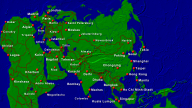 Asien Städte + Grenzen 1920x1080